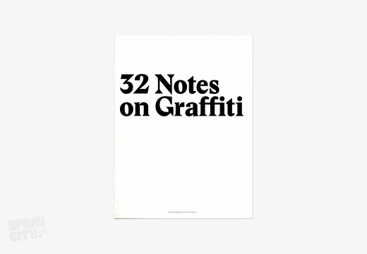 Klick Klack Graffiti Magazin - 32 Notes on Graffiti (2014)